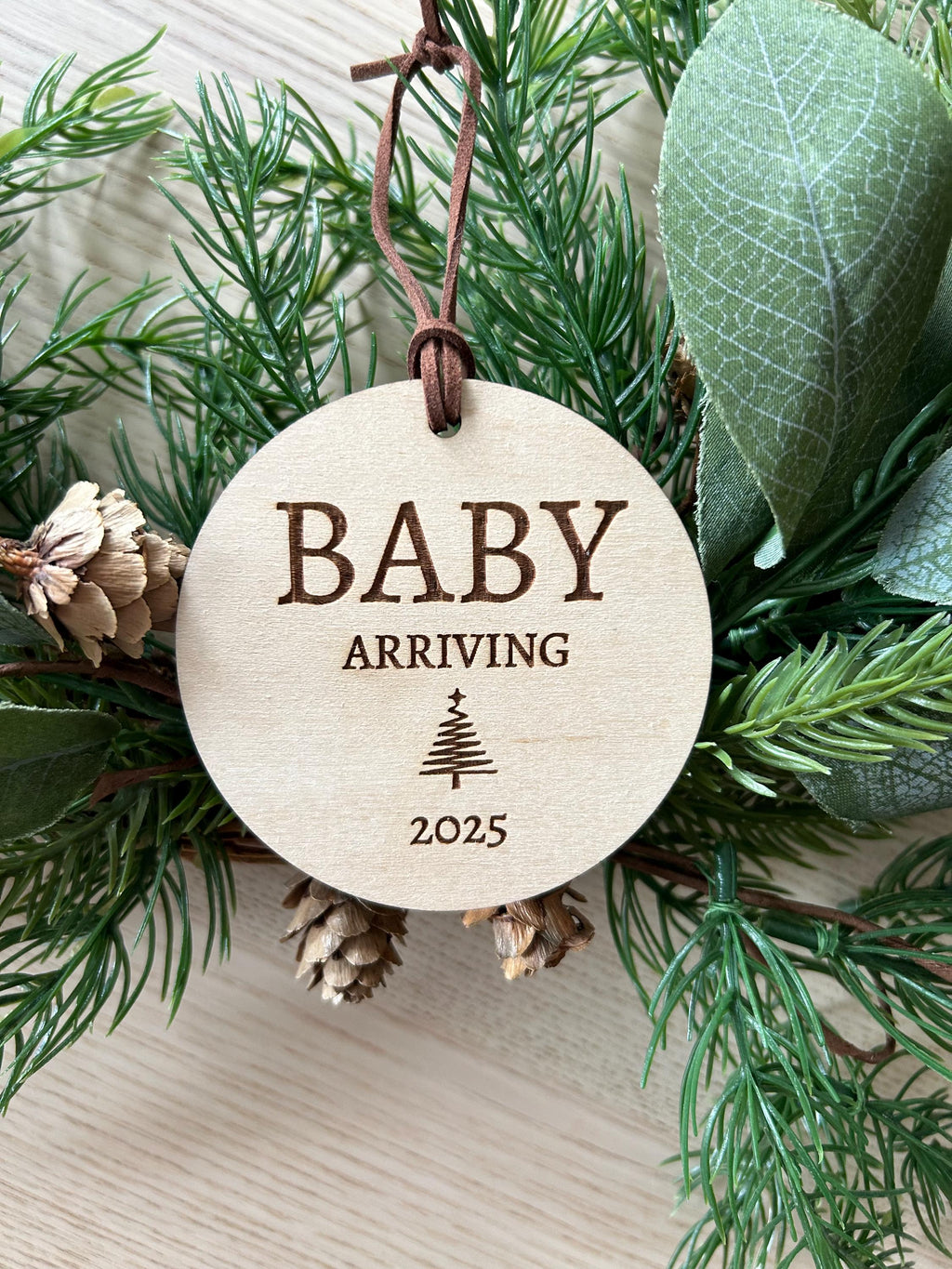 Baby Announcement Christmas Ornament