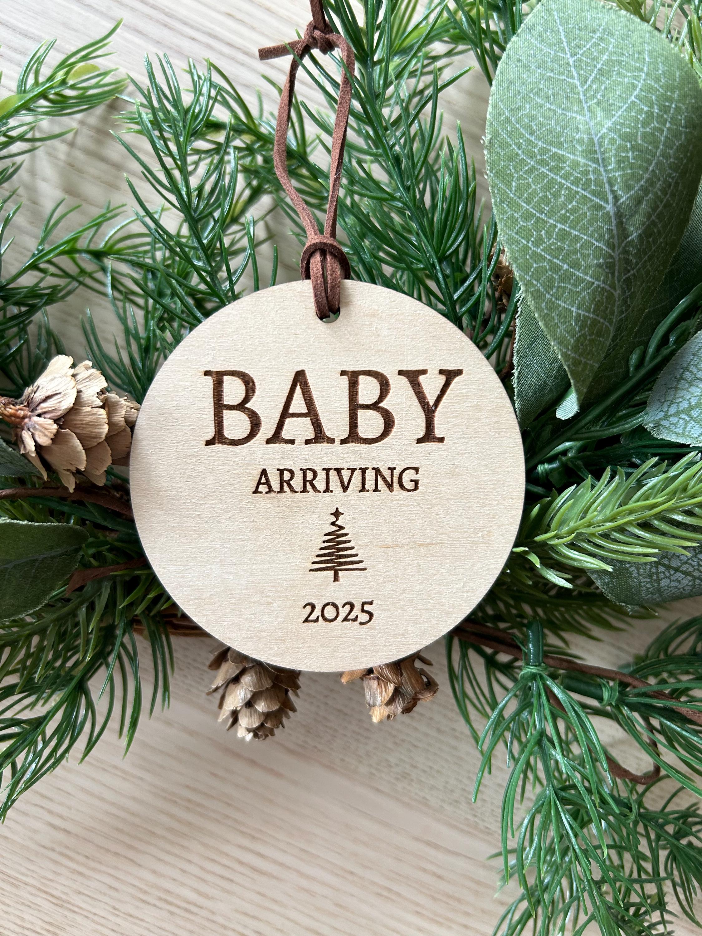 Baby Announcement Christmas Ornament