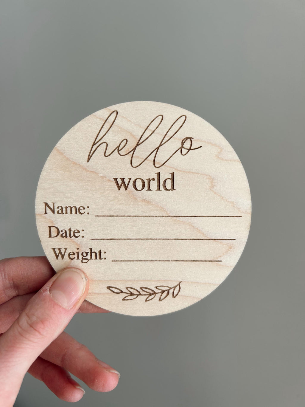 Hello World Baby Stat Sign