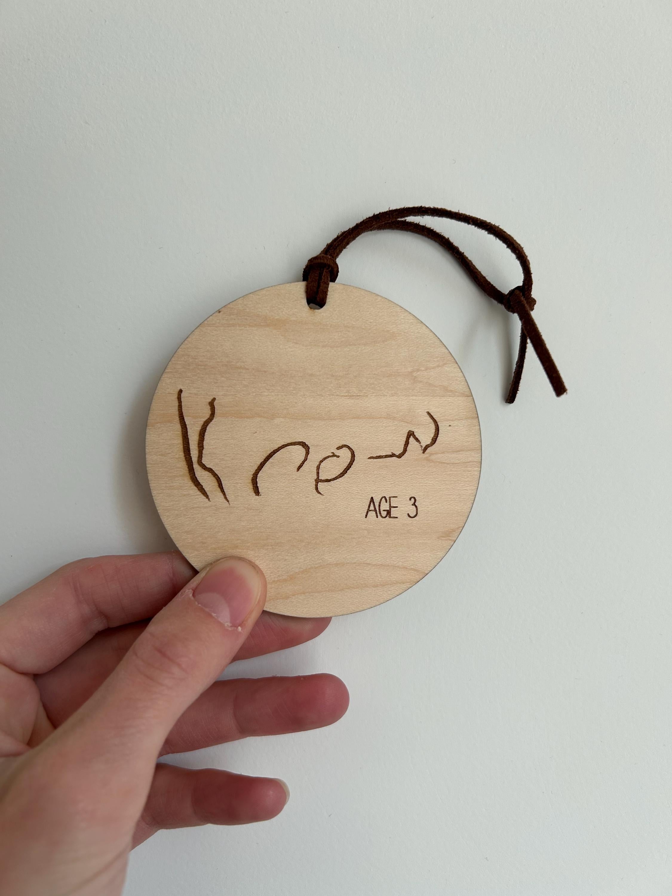 Personalized Handwritten Christmas Ornament