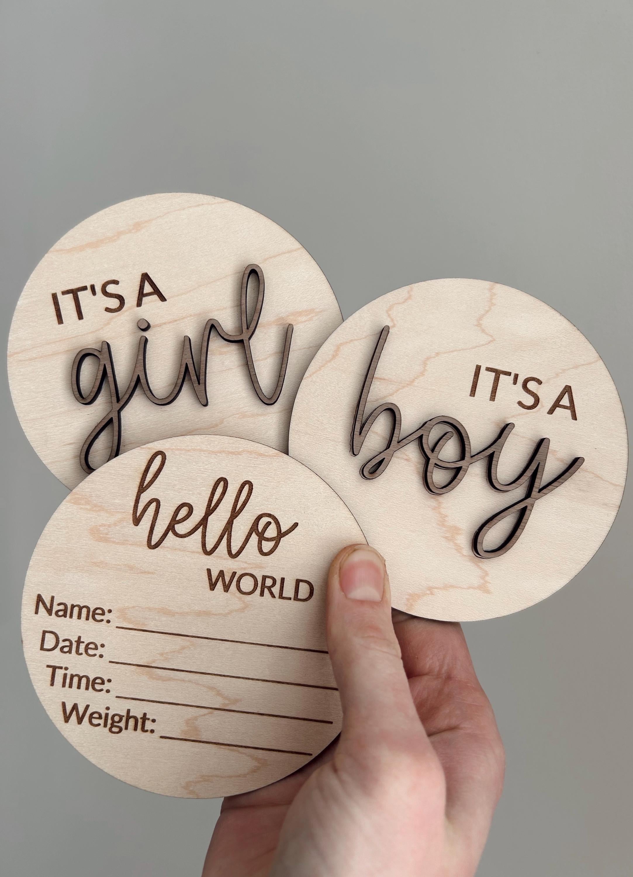 Surprise 3D Gender Reveal Announcement Sign