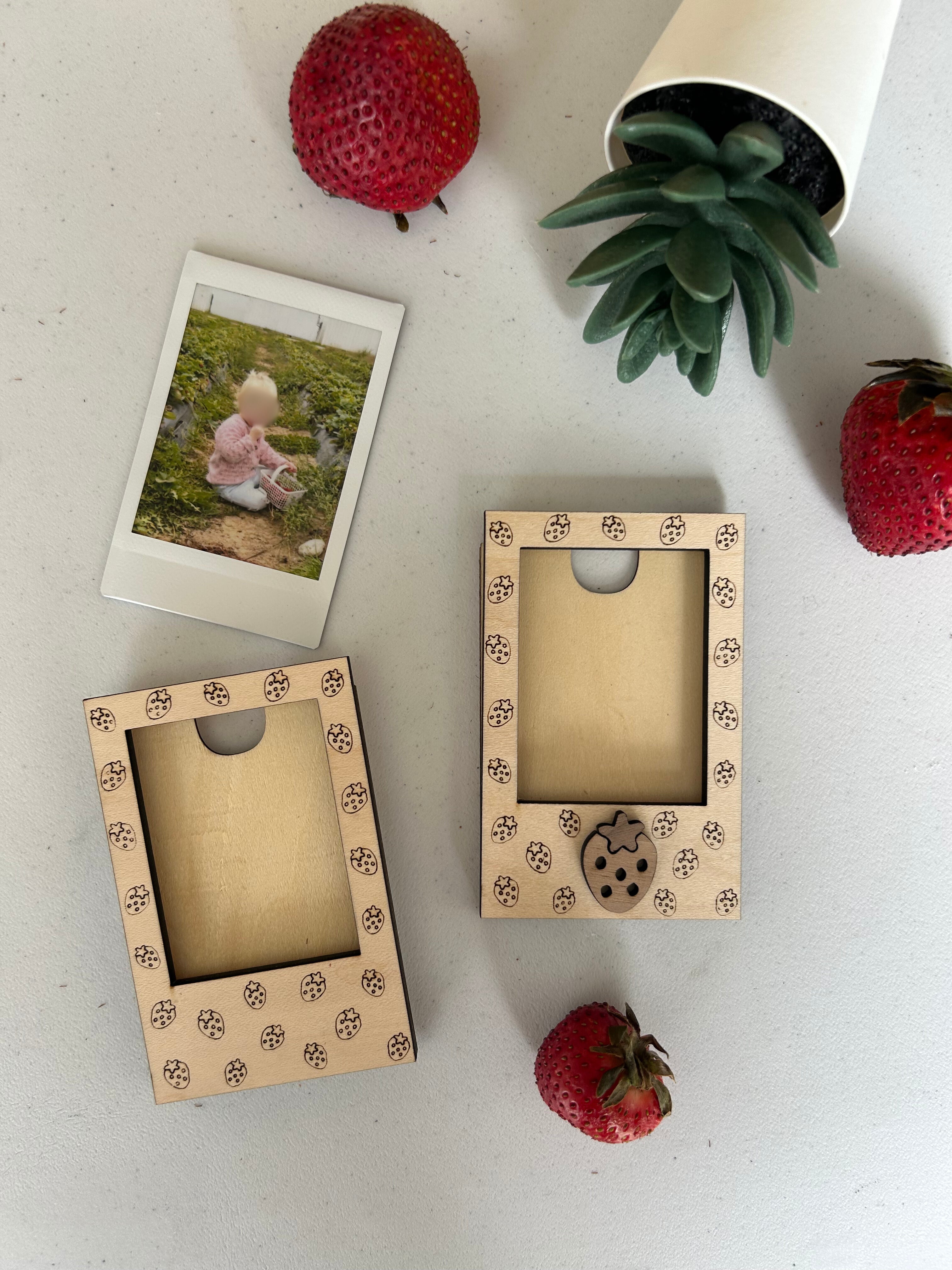 Strawberry Polaroid Magnetic Photo Frame
