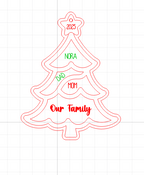 Personalized Grandchildren/Family Christmas Tree Ornament