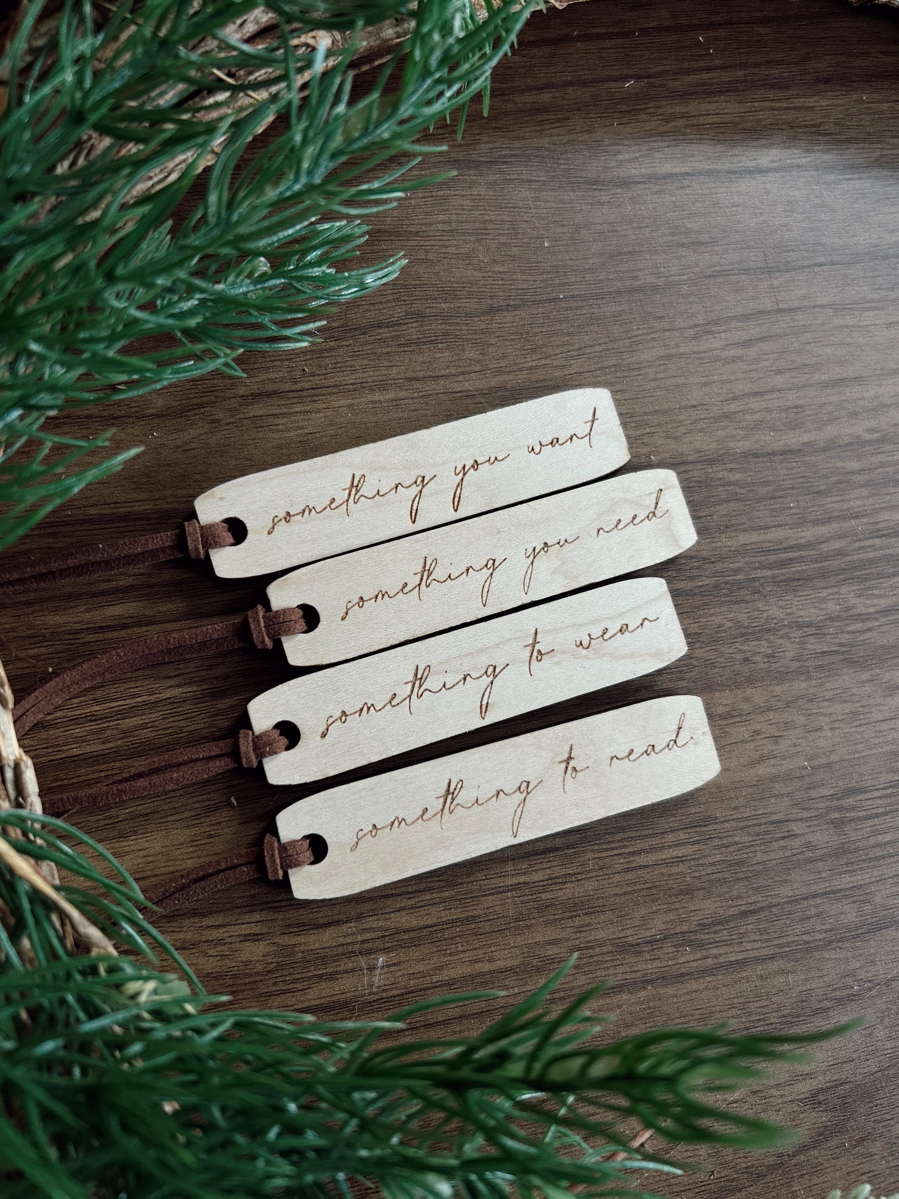 Something You Want, Need, Wear & Read Christmas Tags