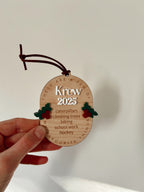 Personalized My Favourite Things Ornament