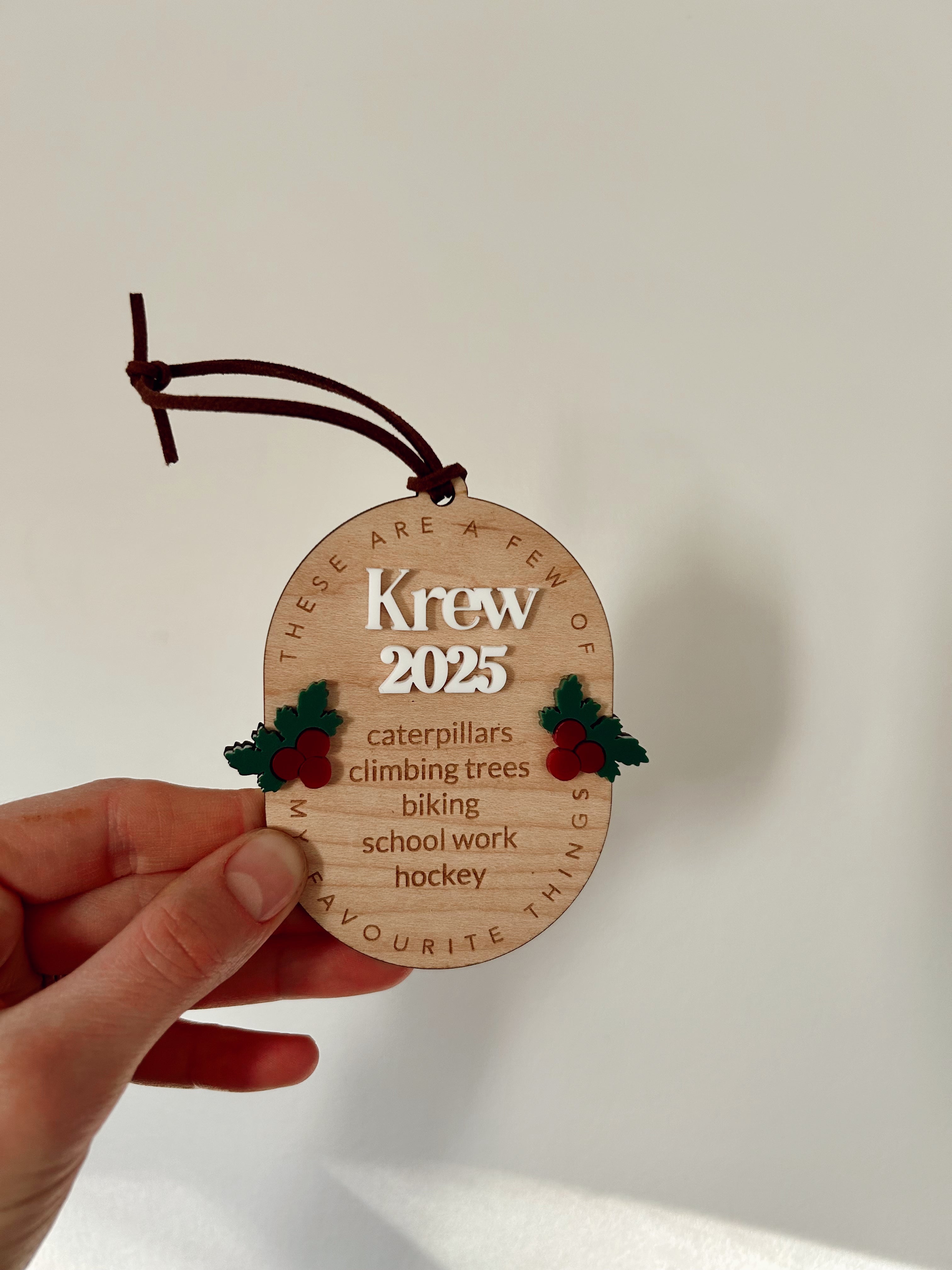 Personalized My Favourite Things Ornament