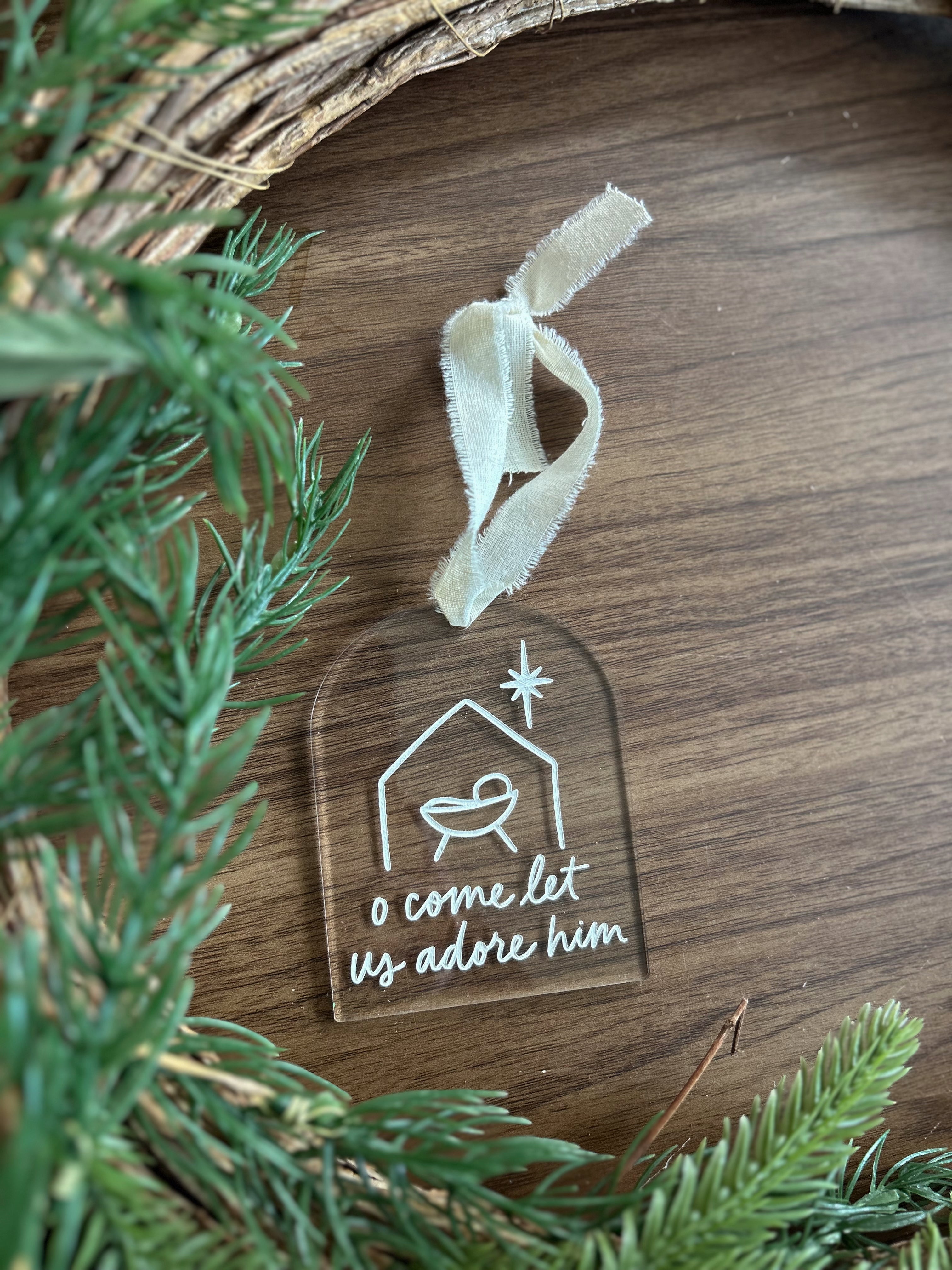 Come Let Us Adore Him Ornament