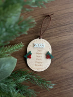 Personalized Family Christmas Ornament