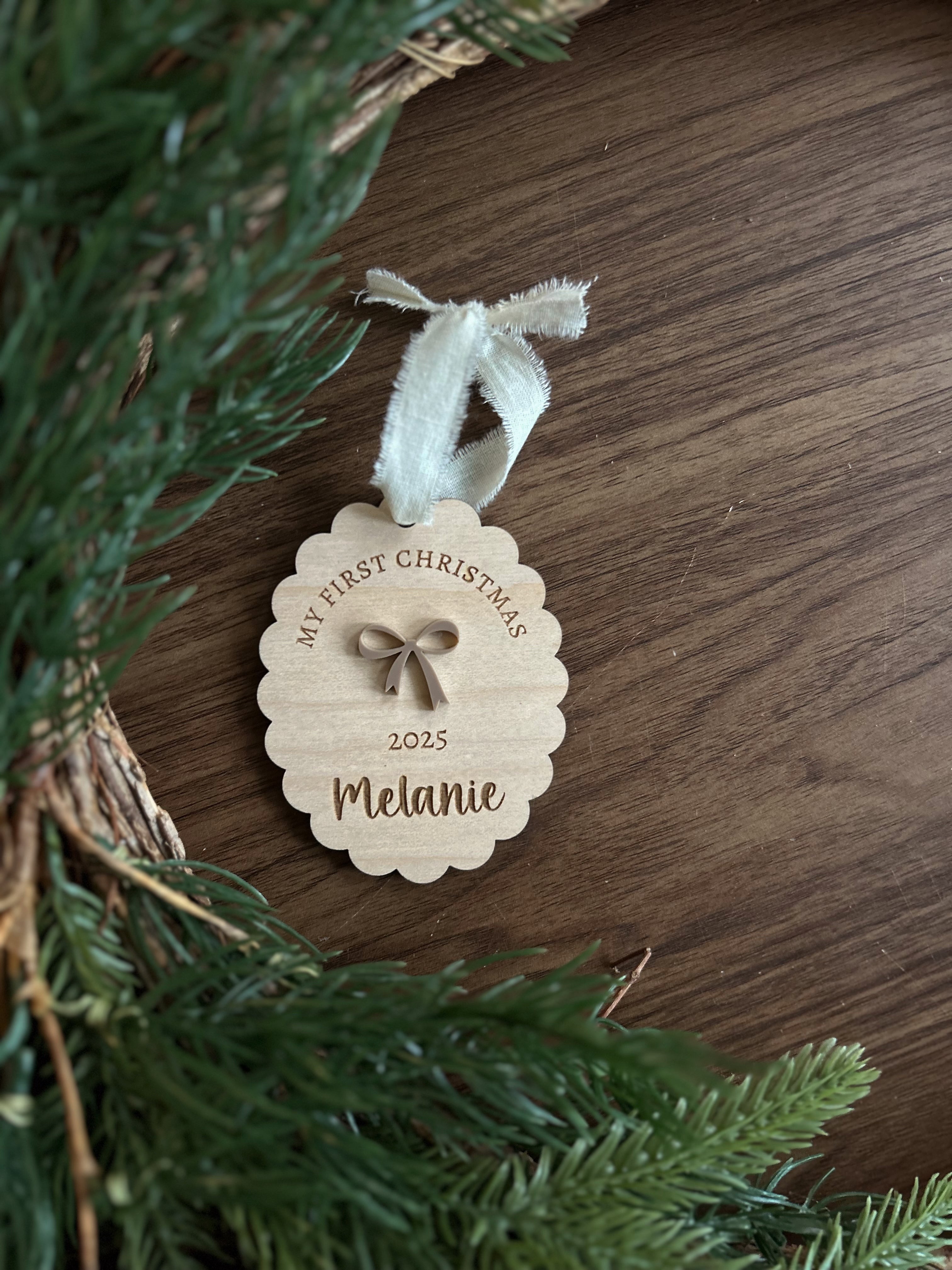 Personalized Baby's First Christmas Ornament