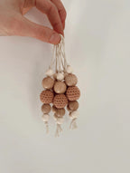 Crochet Clay and Wood Icicle Ornament