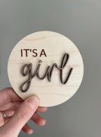 Surprise 3D Gender Reveal Announcement Sign
