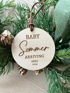 Personalized Baby Announcement Christmas Ornament