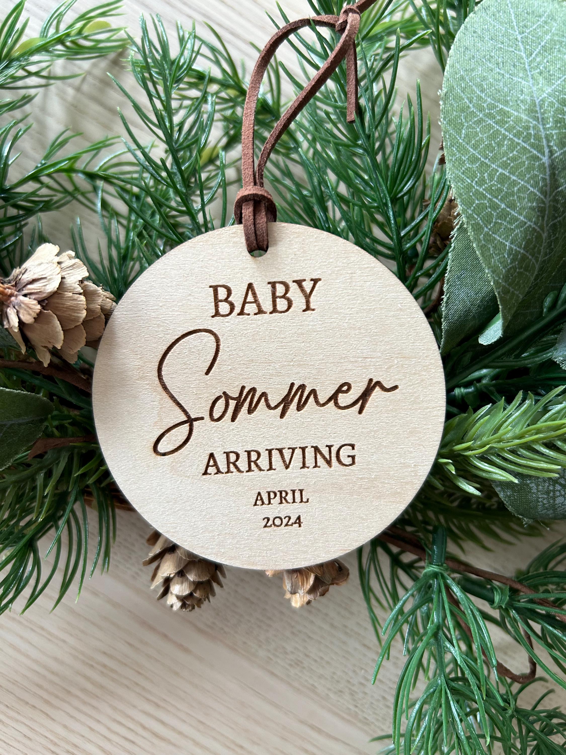Personalized Baby Announcement Christmas Ornament